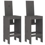 3 Piece Garden Bar Set Grey Solid Wood Pine 3157765