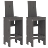 3 Piece Garden Bar Set Grey Solid Wood Pine 3157765