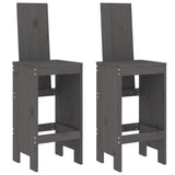 3 Piece Garden Bar Set Grey Solid Wood Pine 3157765