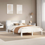 Bookcase Bed White Solid Pine Wood Double Bookcase Bed 3322510