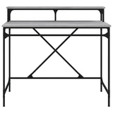 Desk Grey Sonoma 100x50x90 cm Engineered Wood and Iron 826702