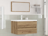 Bathroom Furniture Set 3 pcs Artisan Oak Engineered Wood 3393506