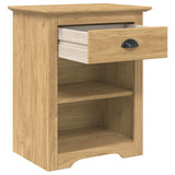 Bedside Cabinet with Drawer BODO Honey Brown 53 x 38.5 x 67 cm 42023478