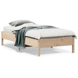 Bed Frame without Mattress 75x190 cm Small Single Solid Wood Pine 842730