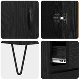 Highboard Black Oak 69.5 x 34 x 180 cm Engineered Wood 3416133