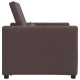 Pull out Sofa Bed Single Dark brown 90 x 165 x 87 cm Fabric 42002688
