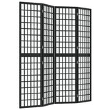 Folding 4-Panel Room Divider Japanese Style 160x170 cm Black 352080