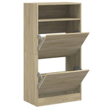 Shoe Cabinet Sonoma Oak 60x34x116 cm Engineered Wood 840017