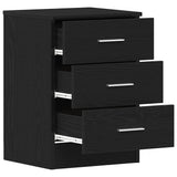 Bedside Cabinets 2 pcs Black Oak 38x35x55 cm Engineered Wood 862429