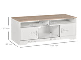 TV Stand Cabinet up to 50", Modern TV Unit with Storage, Open Shelves and Cable Management for T3398P329428