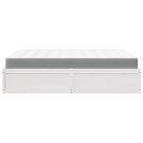 Bed with Mattress White 140x200 cm Solid Wood Pine 3281935