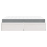 ZNTS Bed with Mattress White 140x200 cm Solid Wood Pine 3281935