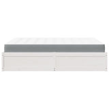 ZNTS Bed with Mattress White 140x200 cm Solid Wood Pine 3281935