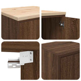 ZNTS Garage Cabinets 2 pcs Brown Oak Engineered Wood 3328311