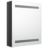 LED Bathroom Mirror Cabinet Shining Black 50x14x60 cm 326481
