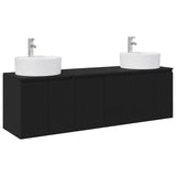 Bathroom Cabinet Set 3 pcs Black 49.5 x 44.5 x 65 cm 3405668