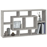 Wall Display Shelf 8 Compartments Concrete Grey 342590