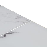 Coffee Table Silver Stainless Steel and Tempered Glass 349947