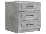 Bedside Cabinet Concrete Grey 43 x 41 x 63.5 cm Engineered Wood 895708