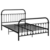 Bed Frame Black Metal Double Heavy Duty Vintage 284502
