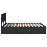 Bed Frame with Drawer Black 160 x 200 cm Engineer Wood 3410687