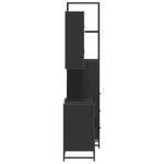 ZNTS 3 Piece Bathroom Furniture Set Black Engineered Wood 3301155