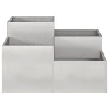 Garden Planter Silver 100 x 100 x 48 cm Stainless steel 865852