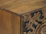 Sideboard with Storage Brown 60 x 33.5 x 75 cm Solid Mango Wood 4018358