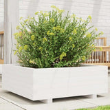 Garden Planter White 70x70x26.5 cm Solid Wood Pine 847304