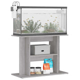 Aquarium Stand Grey Sonoma 80x35x60 cm Engineered Wood 833581