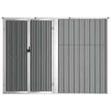 Tool Shed Grey Galvanised Steel Large Garden Tool Shed 316214