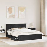 Bed Frame with Drawer Black 160 x 200 cm Engineer Wood 3410687