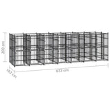 Outdoor Dog Kennel Steel 12.9 m 3097942