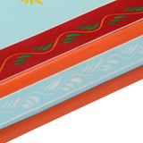 Coffee Table Blue Hand Painted Solid Wood Mango 353763