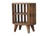 Solid Wood Ariella Double Shelf Oak-ish Bedside, Brown B2743P403466