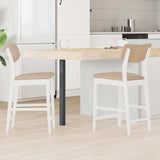 Dining Chairs 2 pcs White 48 x 49 x 95 cm Solid Rubber Wood 42020481