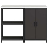 Kitchen Storage Set HATTEM 2 pcs Black Cold-rolled Steel 3392687