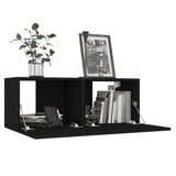 TV Cabinets 4 pcs Black 80x30x30 cm Engineered Wood 3078745