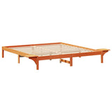 Bed Frame Wax Brown 180 x 200 cm Solid Pine Wood 873180