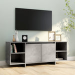 TV Cabinet Concrete Grey 130x35x50 cm Engineered Wood 809588