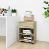 808470 Rolling Cabinet Sonoma Oak 46x36x59 cm Engineered Wood
