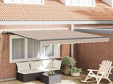 Retractable Awning Beige 350 x 250 cm Polyester and Steel 3330343