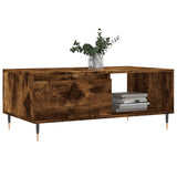 Coffee Table Smoked Oak 90x50x36.5 cm Engineered Wood 830561