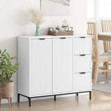 Sideboard with Drawer White 89.5 x 33 x 82 cm Engineered Wood 883454