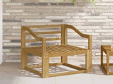 Outdoor Sofa Set Solid Acacia Wood White 3438988