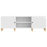 TV Cabinet High Gloss White 150 x 31 x 50 cm Engineered Wood 894229