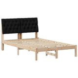 Bed Frame with Headboard Black 120 x 200 cm Solid Pine Wood 878821