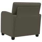 Armchair Grey Faux Leather 42043429
