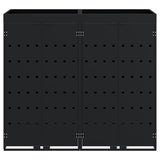 Wheelie Bin Storage for 2 Bins Black 136 x 77.5 x 121.5 cm 3394738