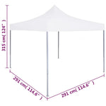 Professional Folding Party Tent 3x3 m Steel White 48860